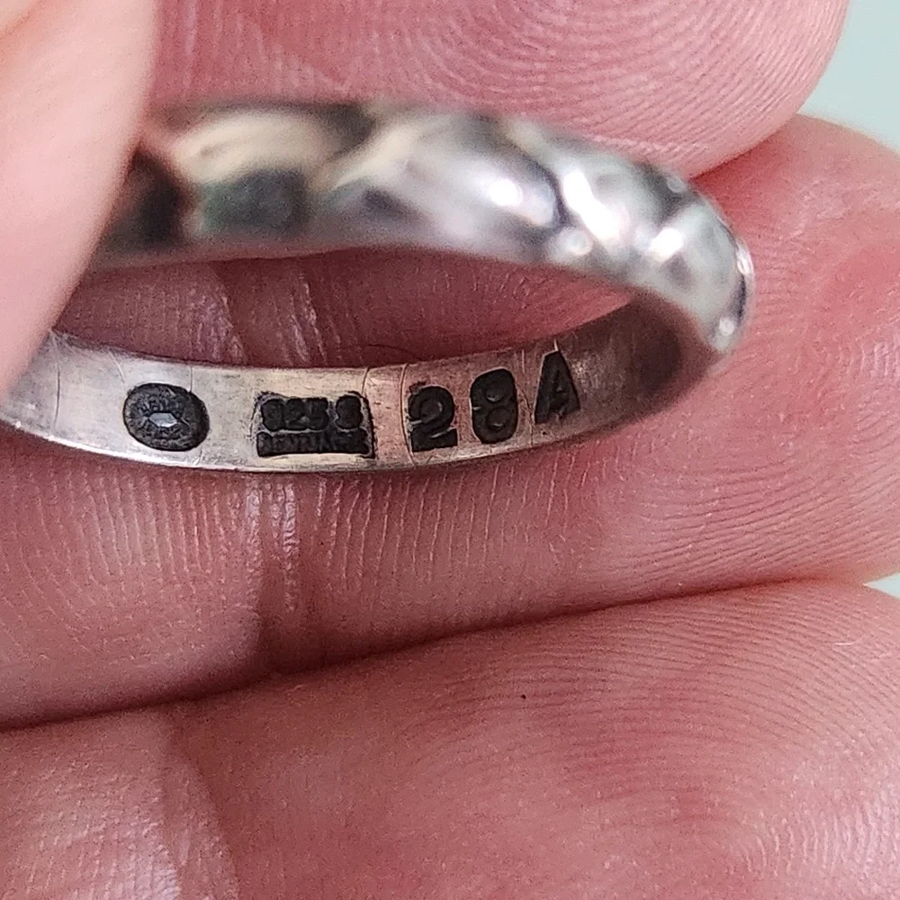 Georg Jensen Stacking Ring , 28A,  Sterling Silver, Size 6.5, vintage - Picture 3 of 8